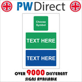 CC578 Your Text Words Green Blue Box
