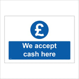 SE172 We Accept Cash Here