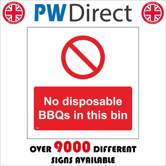 FI387 No Disposable BBQs In This Bin
