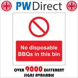 FI387 No Disposable BBQs In This Bin