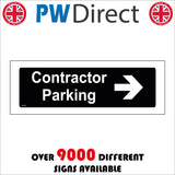 CS699 Contractor Parking Right Arrow Direction Route Way