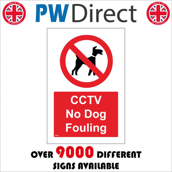 PR524 CCTV No Dog Fouling Camera Watching Spying