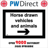 TR953 Horse Drawn Vehicles And Animals Right Arrow