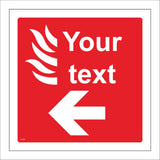 FI370 Your Text Left Arrow Custom Personalise Choice Modify