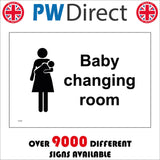 TS142 Baby Changing Room Black On White