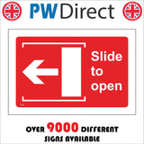 FS403 Slide To Open Left Arrow Red