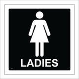 TS257 Ladies Toilet White On Black