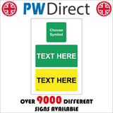 CC577 Your Text Green Yellow Box
