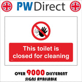 TS214 This Toilet Is Closed For Cleaning