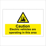 WT413 Caution Electrical Vehicles Operating In This Area