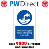 TS132 Please Wash Your Hands After Going To The Toilet