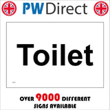 TS192 Toilet Black On White Gents Ladies Male Female