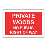 TR937 Private Woods No Public Right Of Way