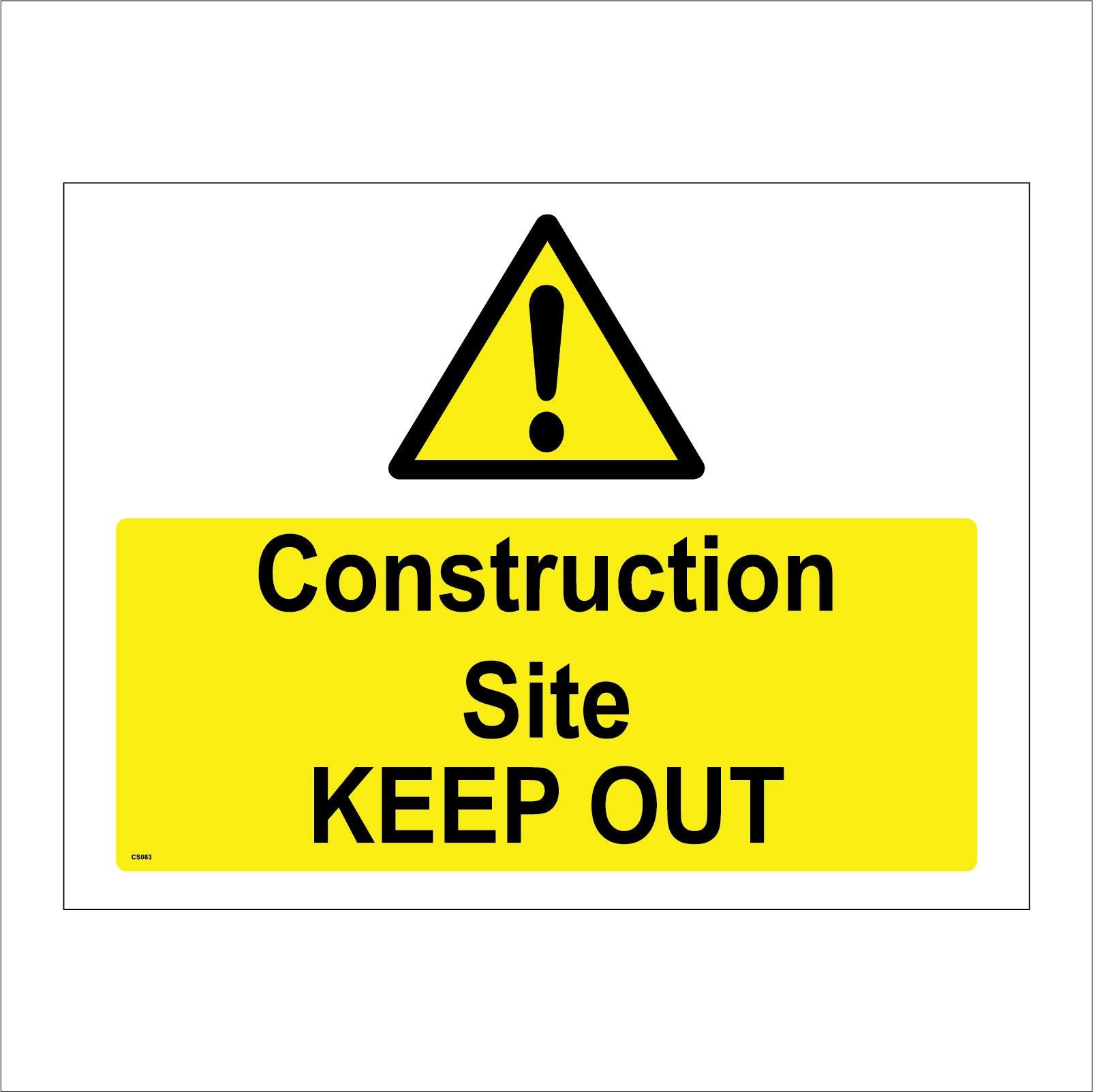 Keep Out Triangle Sign Construction Site Keep Out Sign with Exclamation Mark Triangle – PWDirect