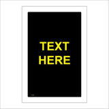 CC102N Black Yellow Design Text Words Choice Bespoke Personalise