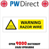 WT347 Warning Razor Wire