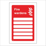 FI406 Fire Wardens Information Location Board