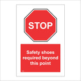 PR561 Stop Safety Shoes Required Beyond This Point