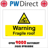 WT434 Warning Fragile Roof