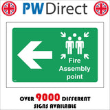 FS526 Fire Assembly Point Left Arrow