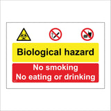 MU412 Biological Hazard No Smoking Eating Drinking