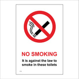 TS178 No Smoking Its Is Against Law To Smoke In These Toilets