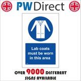 MB065 Lab Coats Must Be Worn In This Area