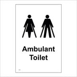 TS167 Male Female Ambulant Toilet Black On White