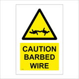 WT337 Caution Barbed Wire