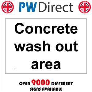 CS246 Concrete Wash Out Area Sign