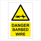 WT336 Danger Barbed Wire