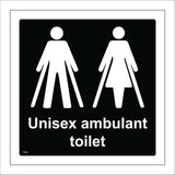 TS266 Unisex Ambulant Toilet White On Black