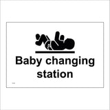 TS139 Baby Changing Station Black On White