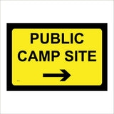 TR731 Public Camp Site Right Arrow Facilities Tents Caravans