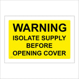 WT416 Warning Isolate Supply Before Opening Cover