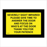 WT441 Severely Sight Impaired Give Time To Answer And Focus
