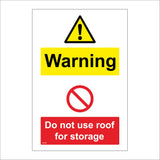 MU368 Warning Do Not Use Roof For Storage