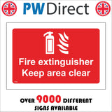 FI462 Fire Extinguishers Keep Area Clear