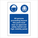 MA971 All Persons Proceeding Beyond This Point Wear Approved PPE