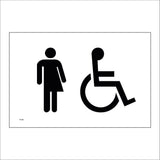 TS198 Trans Disabled Toilet White On Black Wheelchair Access