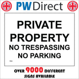 TR963 Private Property No Trespassing Parking