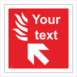 FI368 Your Text Diagonal Left Up Arrow Flames Made To Order