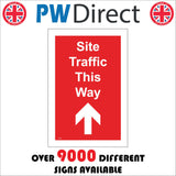 CS675 Site Traffic This Way Ahead Arrow