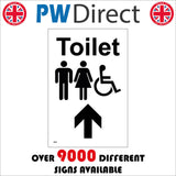 TS078 Male Female Disabled Toilet Up Arrow