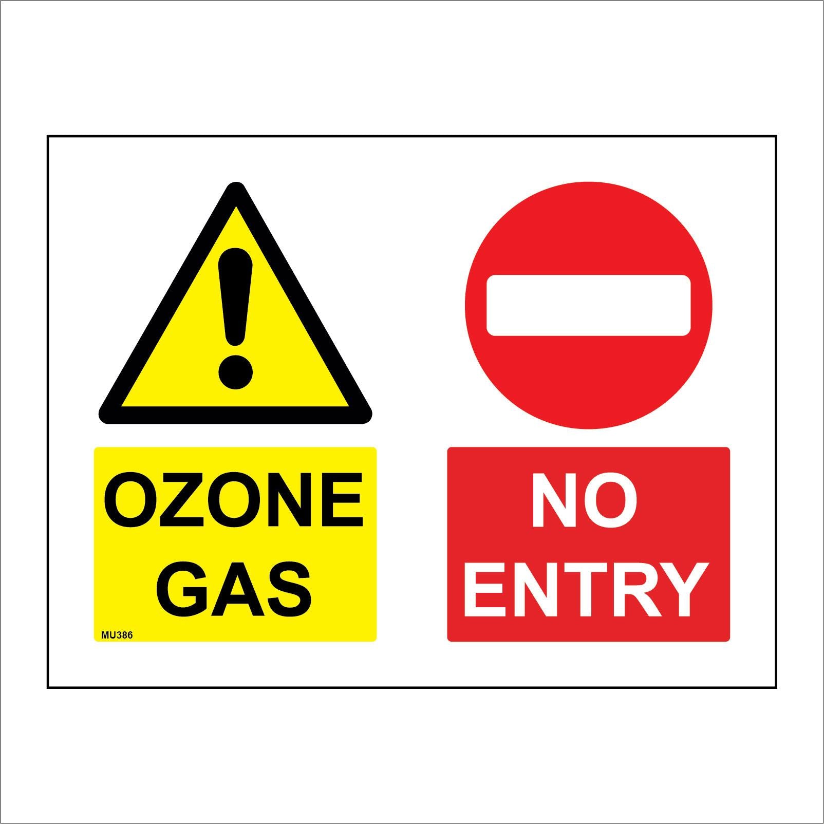 Ozone Machine Sign Ozone Gas No Entry – PWDirect