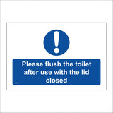 TS216 Please Flush The Toilet After Use With The Lid Closed