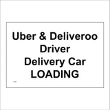 GG438 Uber & Deliveroo Driver Delivery Car Loading
