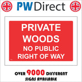 TR937 Private Woods No Public Right Of Way