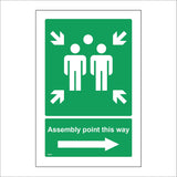 FS575 Fire Assembly Point This Way Right Arrow