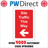 CS673 Site Traffic This Way Left Arrow